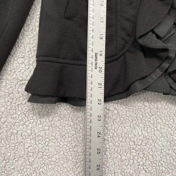 Papillon Jacket Women's Size Medium Black Full Zip Front Ruffles Long Sleeve - Picture 6 of 10